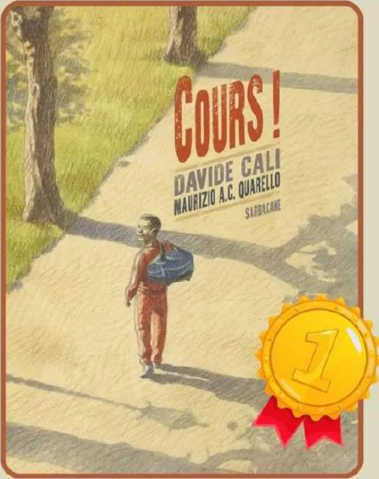 Couverture de l'album « Cours ! » — sélection Prix Nénuphar 4ᵉ édition (2017-2018) (album lauréat)